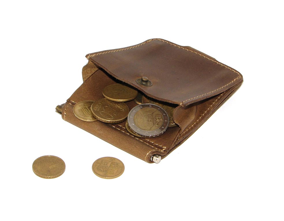 Шкіряний Затиск для Грошей DNK Leather Затиск-H з монетником оливковий Шкіряний Затиск для Грошей DNK Leather Затиск-H з монетником оливковий